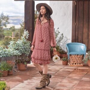 Sundance Silk Mosaic Breeze Dress Size L